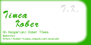 timea kober business card